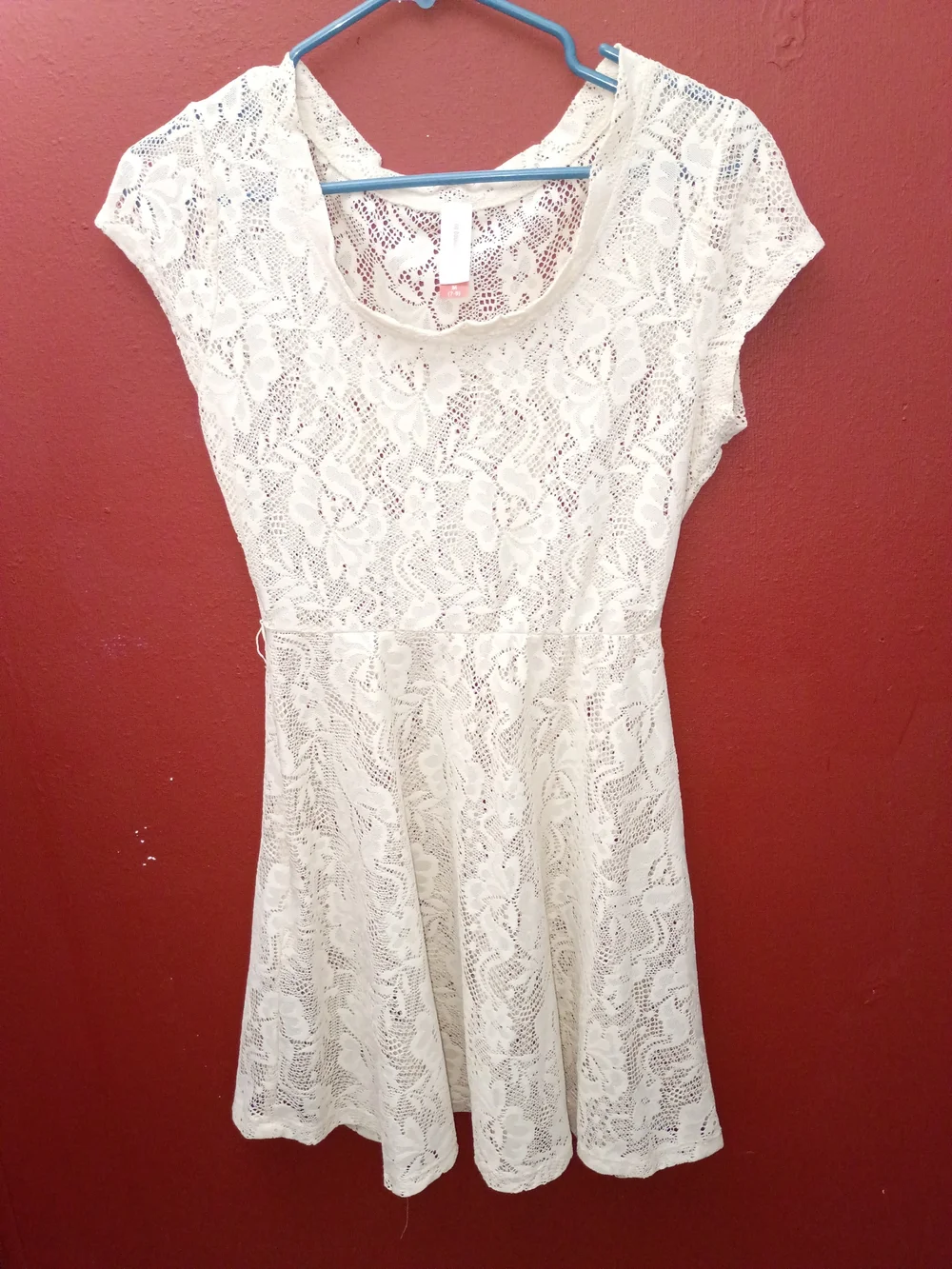 lace skater dress cream Windsor Dream Date Strapless Lace Corset Skater Dress